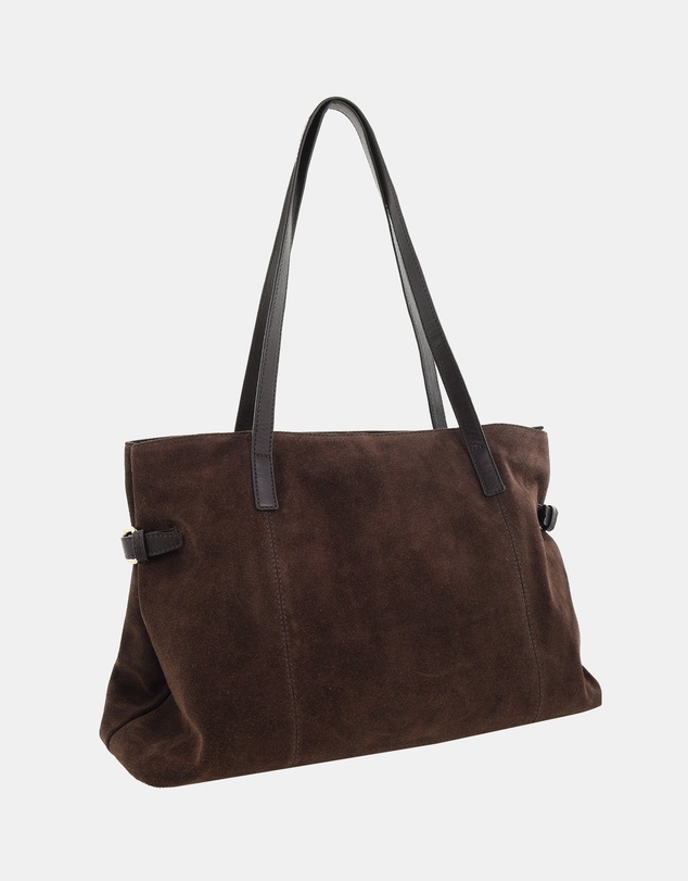 Pierre Cardin - Pierre Cardin Genuine Suede Leather Shoulder Bag