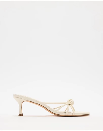 AERE - Leather Crossover Strappy Heels