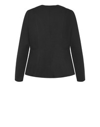 City Chic - Plus size Peyton Ponte Jacket - black