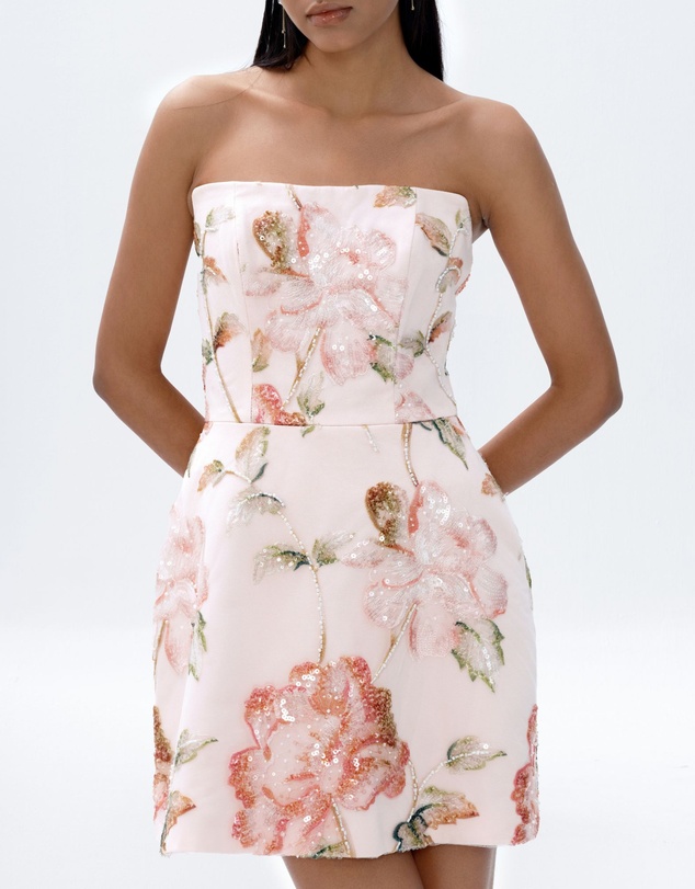 JUSTIN TONG - Ellaire Beaded Mini Dress