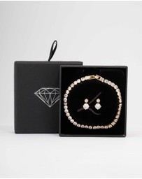 Lovisa - Gold Round Tennis Bracelet & Earring Set