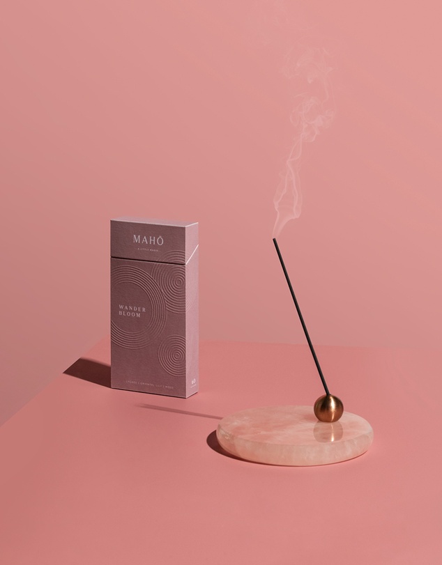 MAHO Sensory - Hoseki Sara - Rose quartz crystal Incense burner