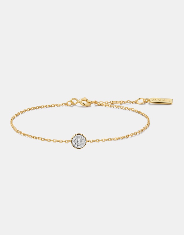 Ania Haie - Gold Pave Disc Bracelet