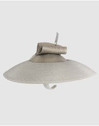 Max Alexander - Saucer Silver Racing Fascinator Hat