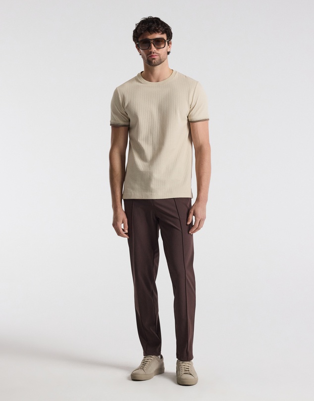 Calibre - Ombre Cuff Jacquard T-shirt Natural