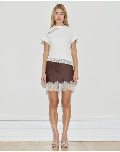Maison Essentiele - Silk Lace Mini Skirt