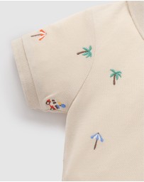 Purebaby - Resort Embroidered Polo -Kids-Babies