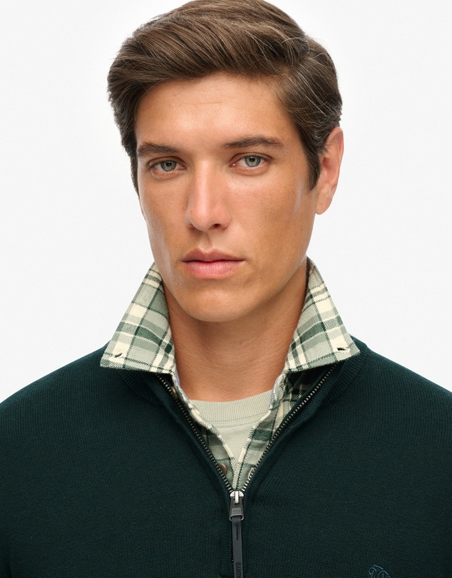 Superdry - Slim Fit Essentials Cotton Half Zip