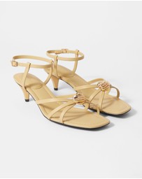 & Other Stories - Embellished Heeled Leather Sandals