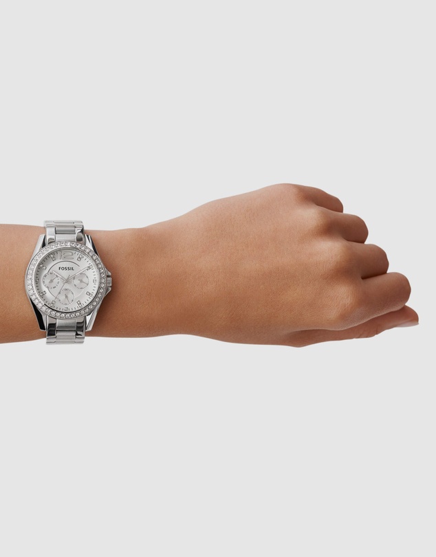 Fossil - Riley Silver-Tone Analogue Watch