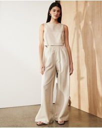 Atmos&Here - Celina Linen Blend Crop Top
