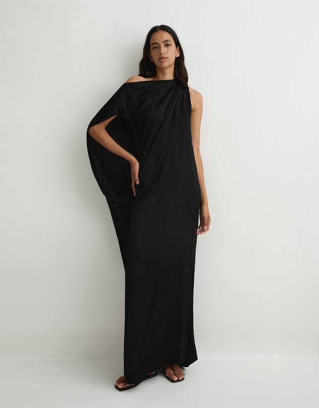 BONDI BORN - Ardea Asymmetric Maxi Dress - Black