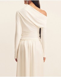 Shona Joy - Aby Draped Asymmetrical LS Top