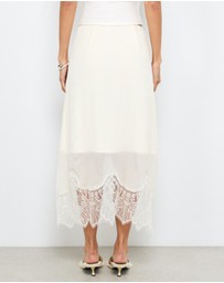 AERE - Alina Lace Trim Slip Skirt