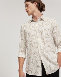 Oxford - Holloway Linen Blend Printed Shirt