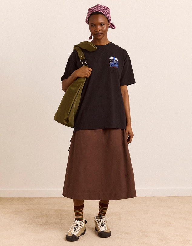 Damson Madder - Caspia Volume Midi Skirt