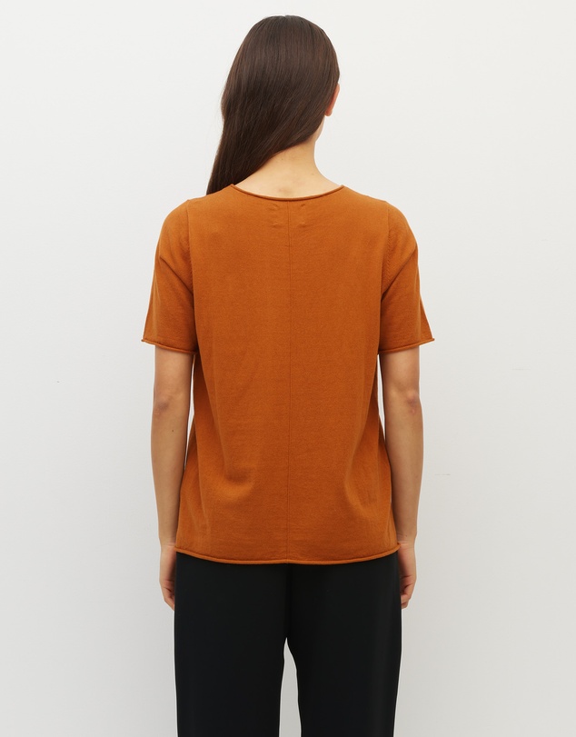 JH Lounge - JHL Crew T (Fine Cotton Cashmere) Tobacco