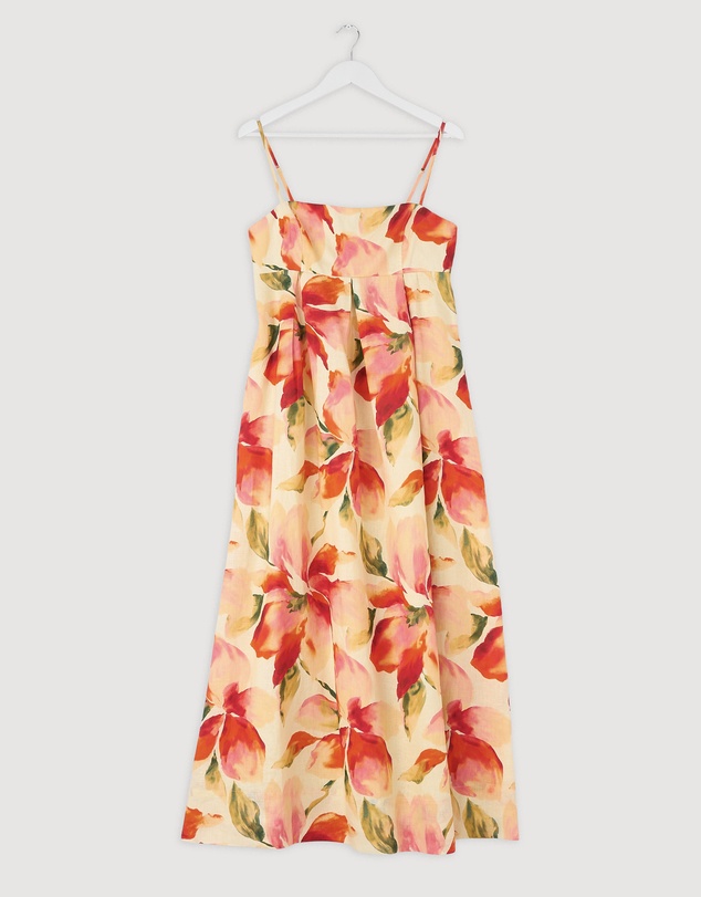 Revibe - Repaired AERE Aniya Linen Maxi Dress - AU 12