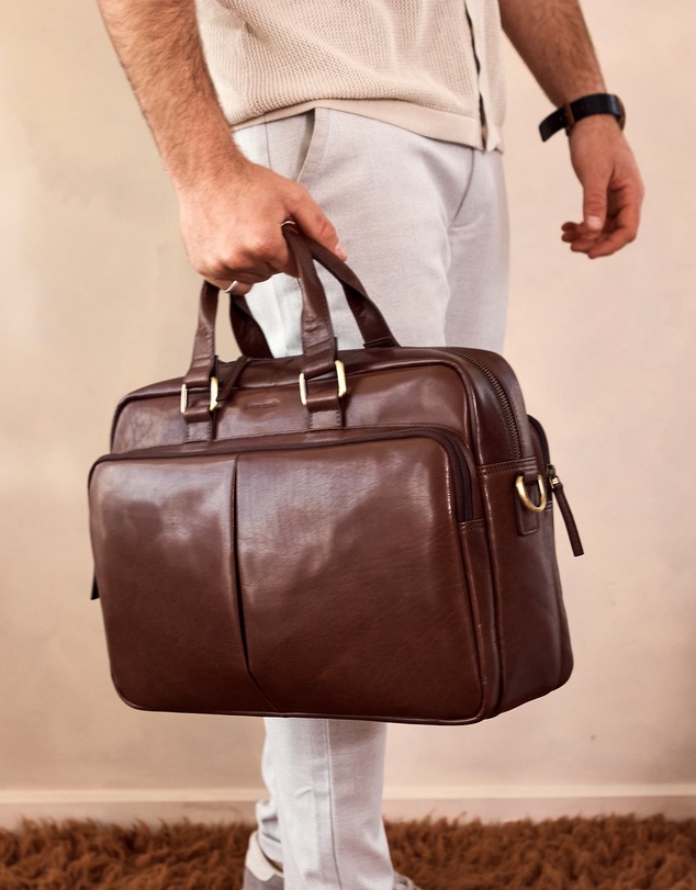 Pierre Cardin - Pierre Cardin Men's Rustic Business Computer Bag