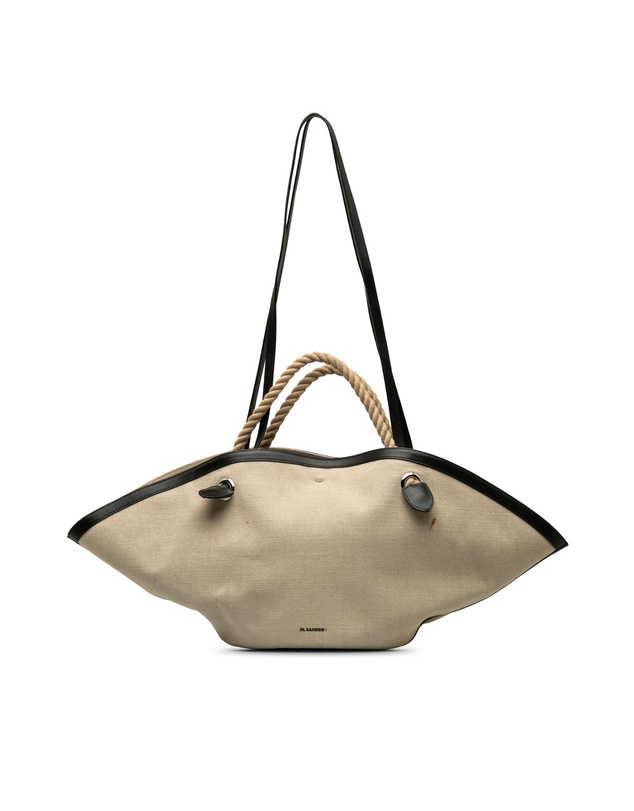 Pre-Loved by Azura Reborn - Pre-Loved Jil Sander Canvas Braided Handle Satchel