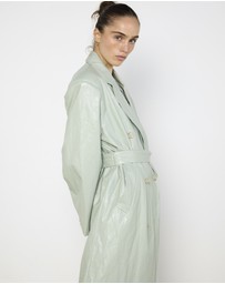 Cirkular - Pre-Loved - Source Unknown Faux Leather Trench