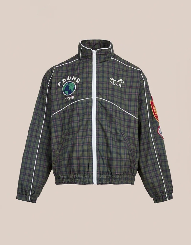 Found - Forest Plaid Track Jacket