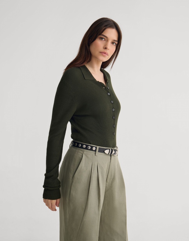 Oxford - Onyx Ribbed Bodysuit