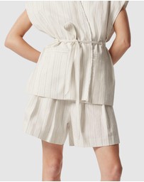 & Other Stories - Raw-Edge Pleated Shorts