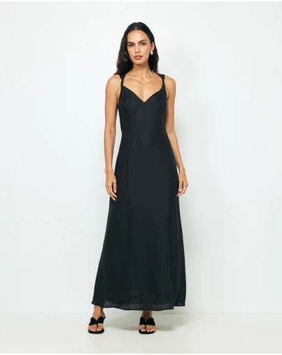 AERE - Alyse Linen Maxi Dress