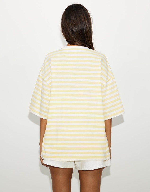 Dazie - Nostalgia Stripe Oversized Boyfriend Tee