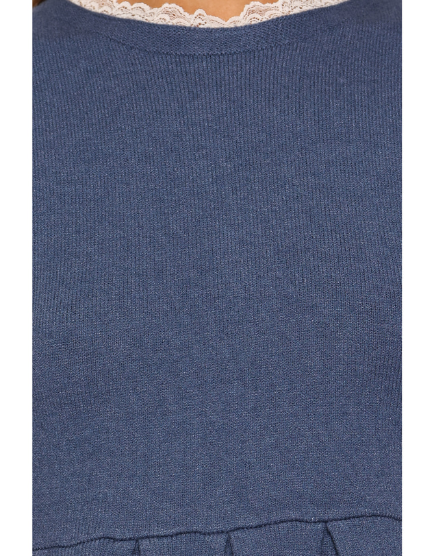 Petal & Pup - Zivia Knit Peplum Top - Blue