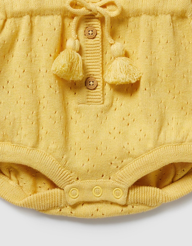 Wilson & Frenchy - Organic Knitted Tie Bodysuit - Babies