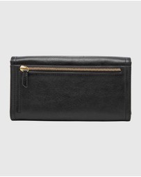Fossil - Logan Black RFID Flap Clutch
