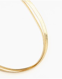 Lovisa - Gold Plated Herringbone Chain Necklaces 2-Pack