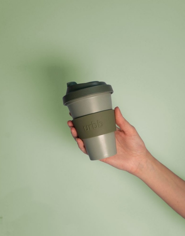 porter green - urbb | biodegradable bamboo coffee cup