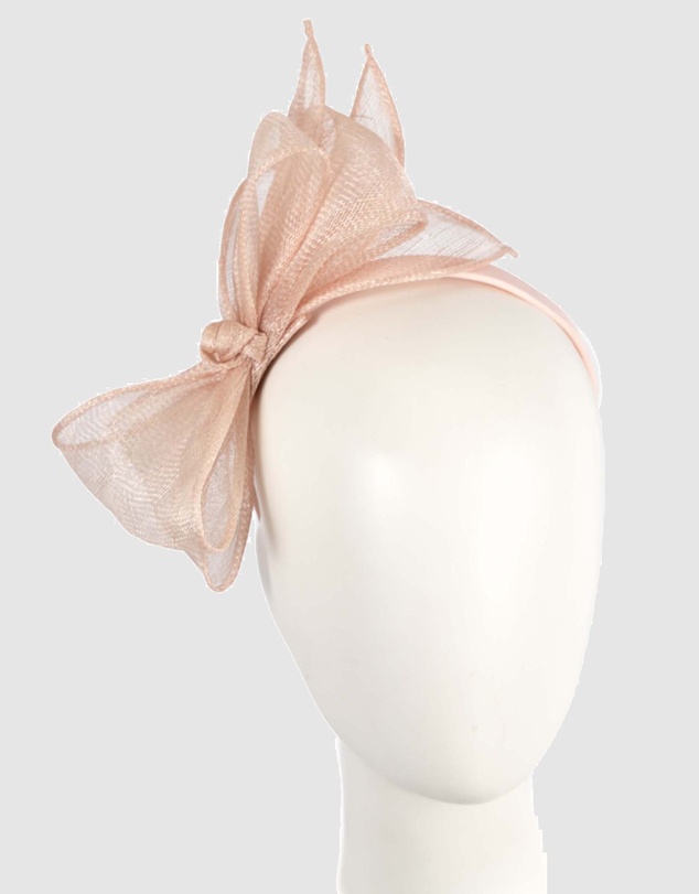 Max Alexander - Blush Sinamay Bow Fascinator