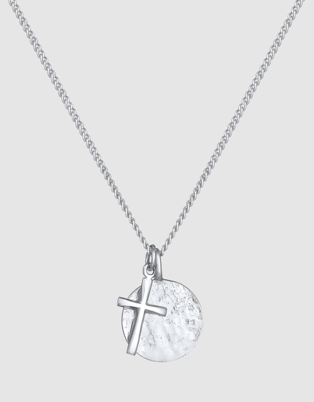 Kuzzoi - ICONIC EXCLUSIVE - Long Necklace with Cross Pendant in 925 Sterling Silver