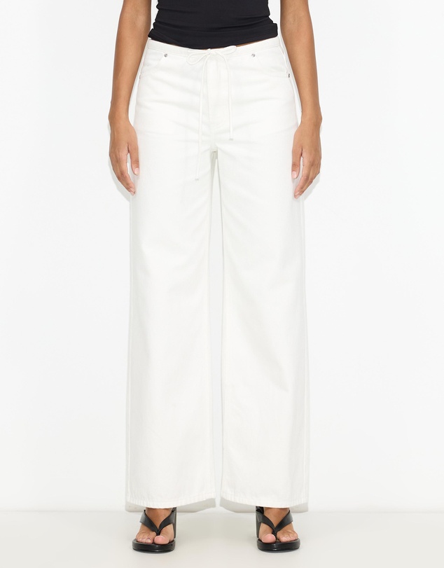 Dazie - Budapest Tie Front Low Rise Straight Leg Jeans