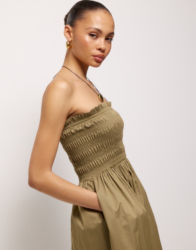 AERE - Aminta Strapless Midi Dress
