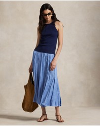 Polo Ralph Lauren - Crinkled Satin A-Line Skirt