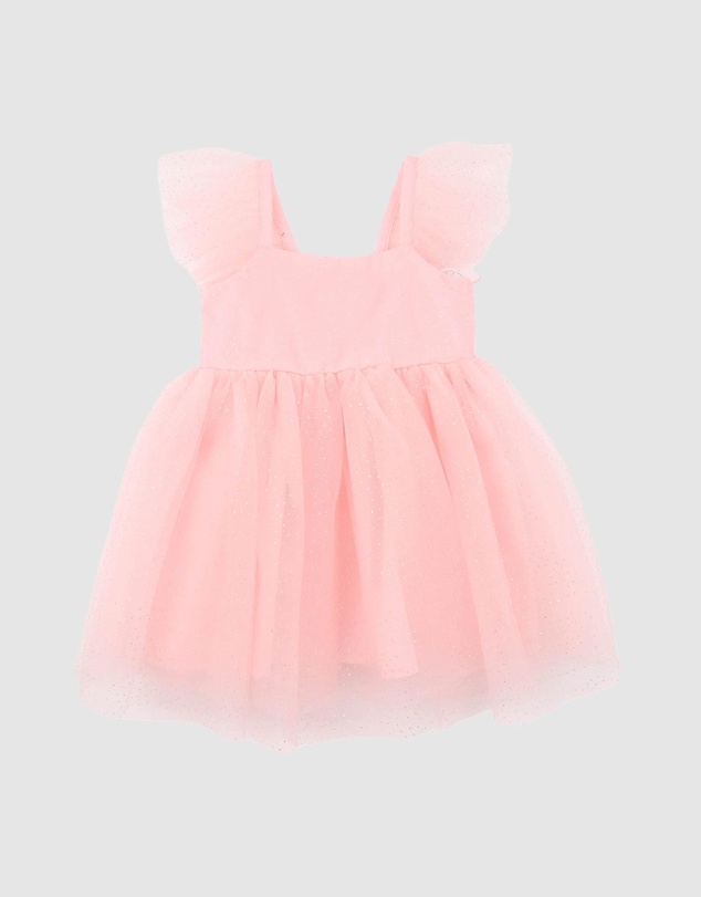Bebe by Minihaha - Festive Pink Glitter Tulle Dress - Babies