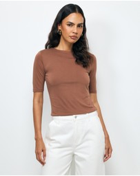 AERE - Kora Scoop Back Top