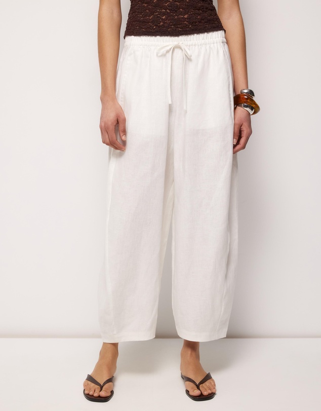 AERE - Bay Linen Barrel Leg Pants