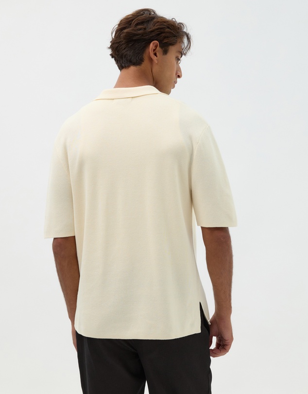 AERE - Deep Cut Knit Polo