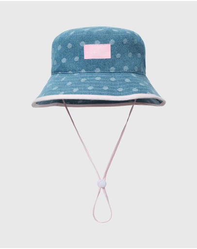 Goldie + Ace - Lightweight Denim Bucket Hat - ICONIC EXCLUSIVE - Babies-Teens