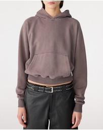 Bassike - Fleece Cropped Hoodie