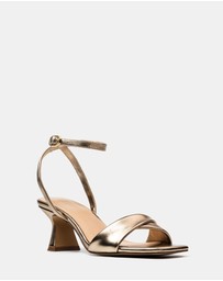 Wittner - Martina Metallic Leather Flared Heels