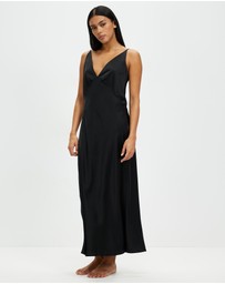 Gingerlilly - Ilona Silky Satin Long Chemise