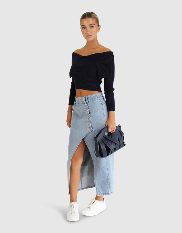 Belle & Bloom - More Than Words Collared Knit Top