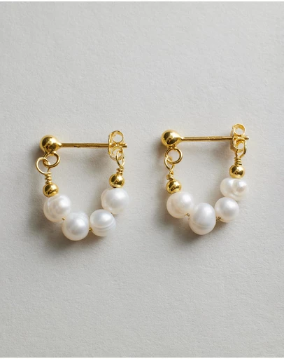 Native Sol - Mickie Pearl Hoops